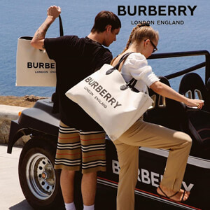 【BURBERRY】バーバリー  キャンバストートバッグ コピー ロゴデティール8009268